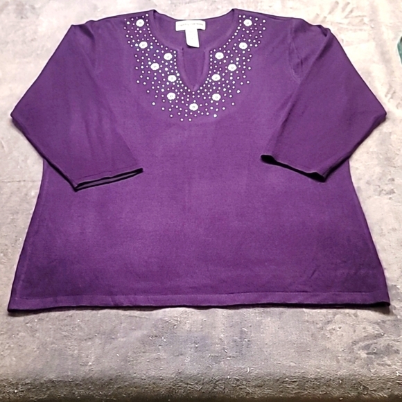 0485. EUC ~ 1X ~ Cathy Daniels ~ Lucious Amethyst 💜 w/a Little Sparkle ~ ✨️ - Picture 1 of 9